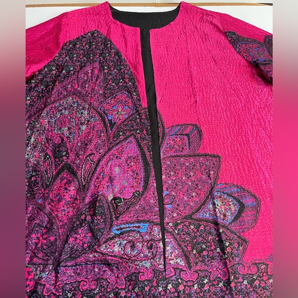 Womens Dressy Duster Jacket Coat 3X up to 5X Handcrafted Reversible  JD - Picture 6 of 16